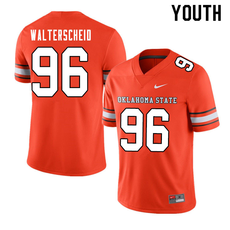 Youth #96 Kody Walterscheid Oklahoma State Cowboys College Football Jerseys Sale-Alternate Orange